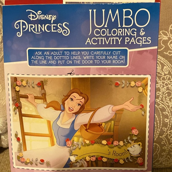 💚💙💛❤️NWT Disney Princess Jumbo Coloring & Activity Books - Set of two - Picture 4 of 7